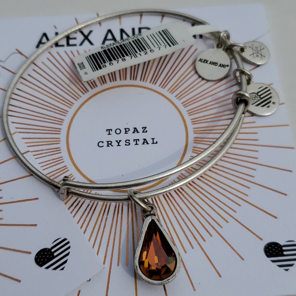 Alex and Ani November Birthstone Topaz bracelet